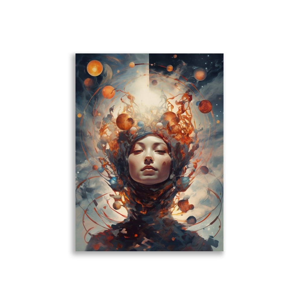 Woman surrounded by universe poster - Posters - EMELART