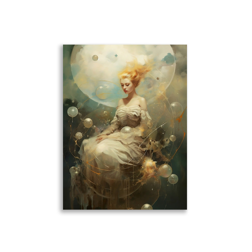 Girl floating in the sky poster - Posters - EMELART