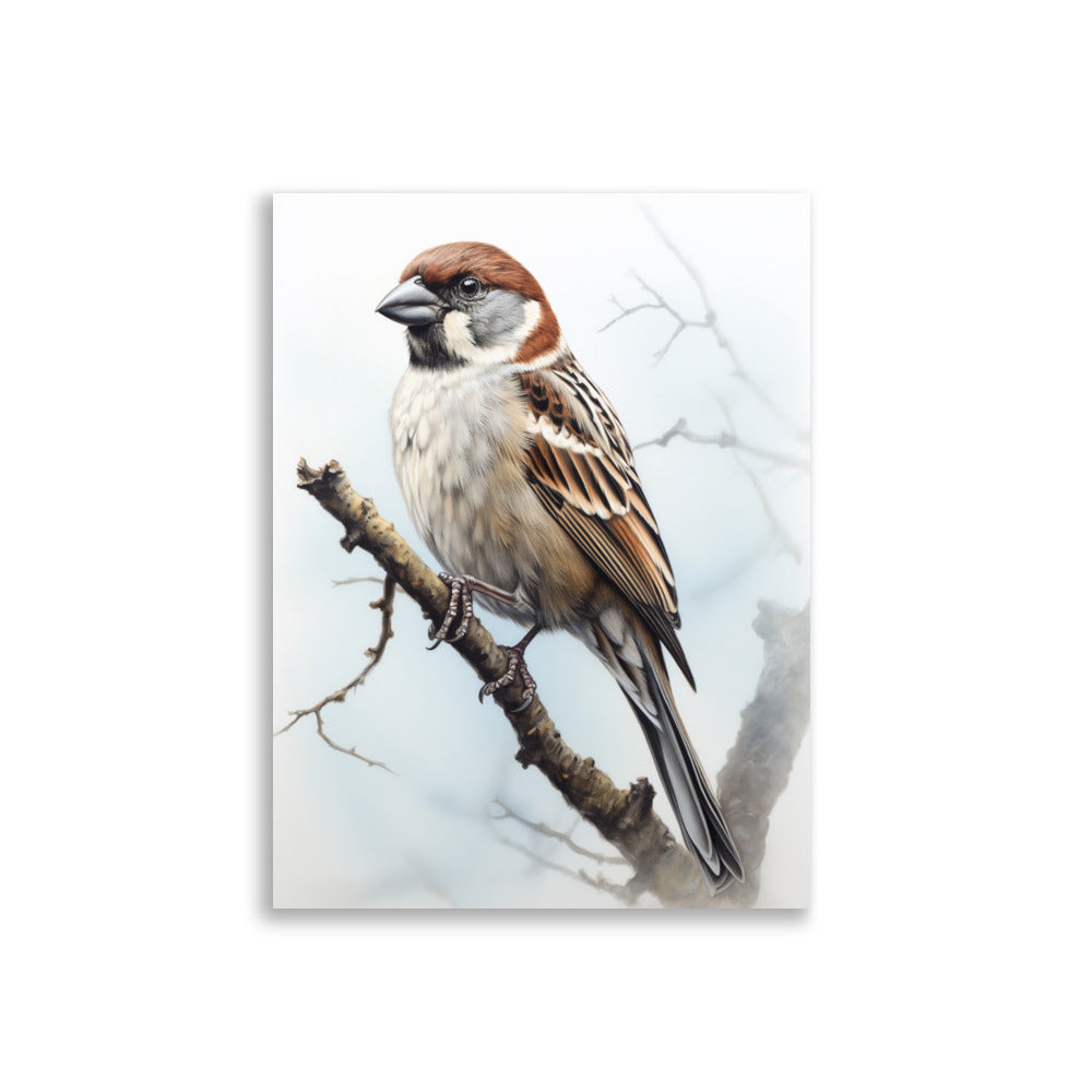 House sparrow poster - Posters - EMELART