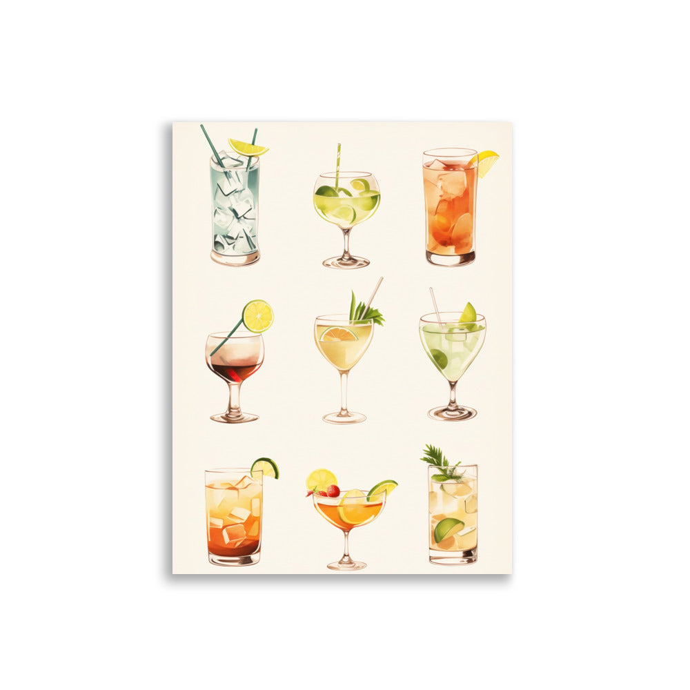 Cocktails poster - Posters - EMELART