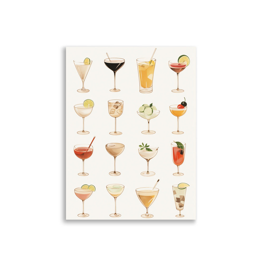 Cocktails poster - Posters - EMELART