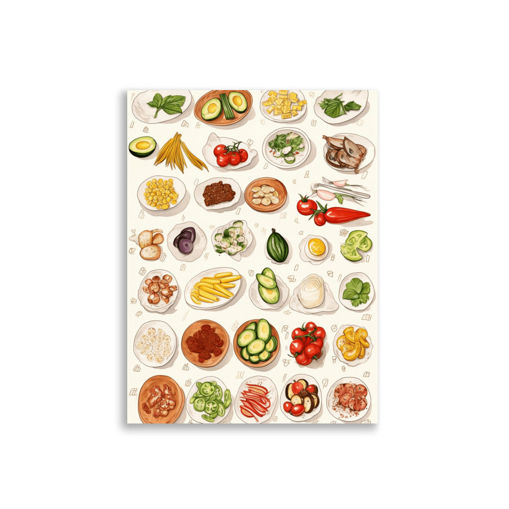 Food dishes poster - Posters - EMELART