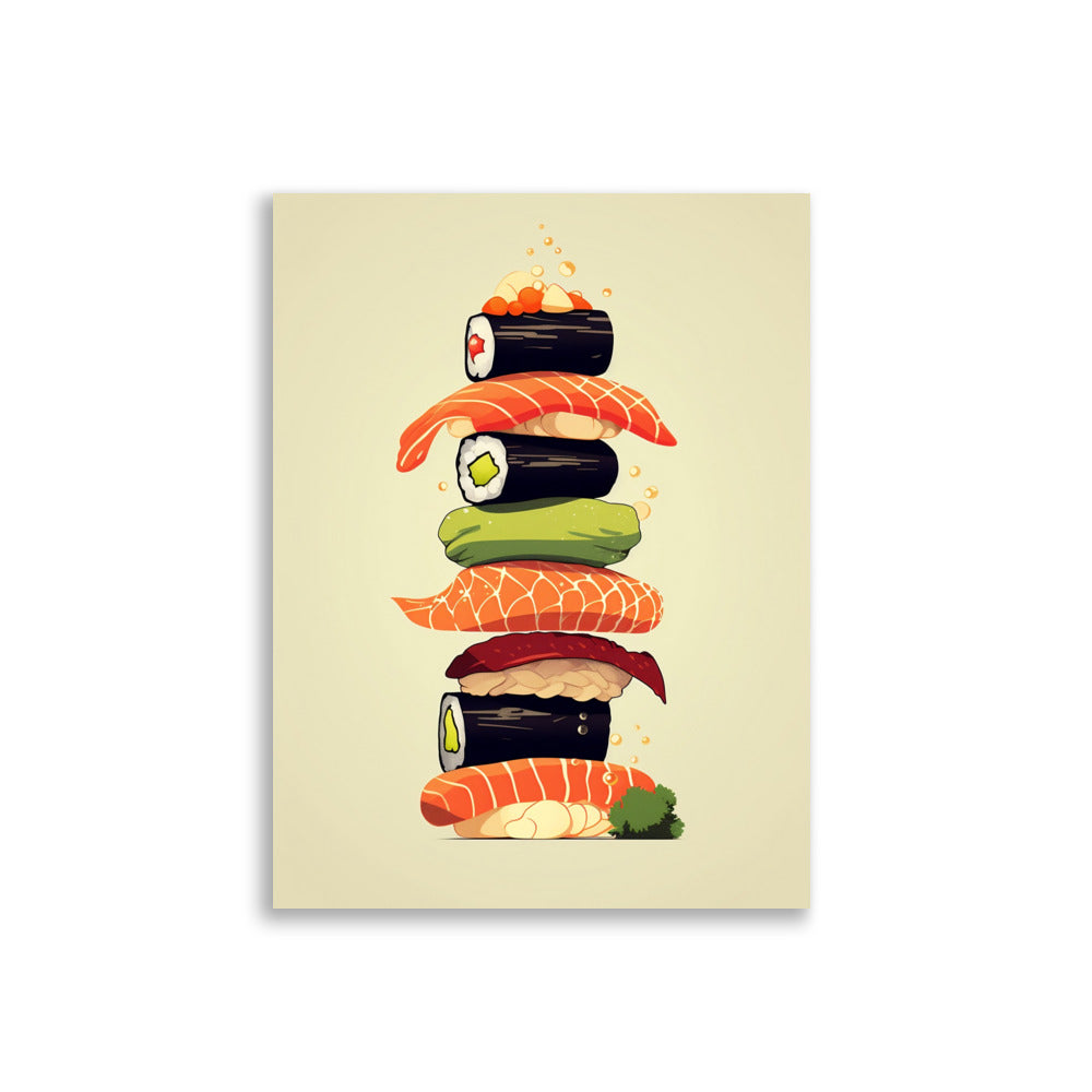 Stack of sushi poster - Posters - EMELART