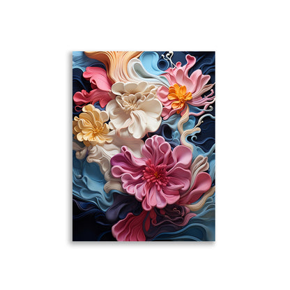 Fluid art in 3d poster - Posters - EMELART