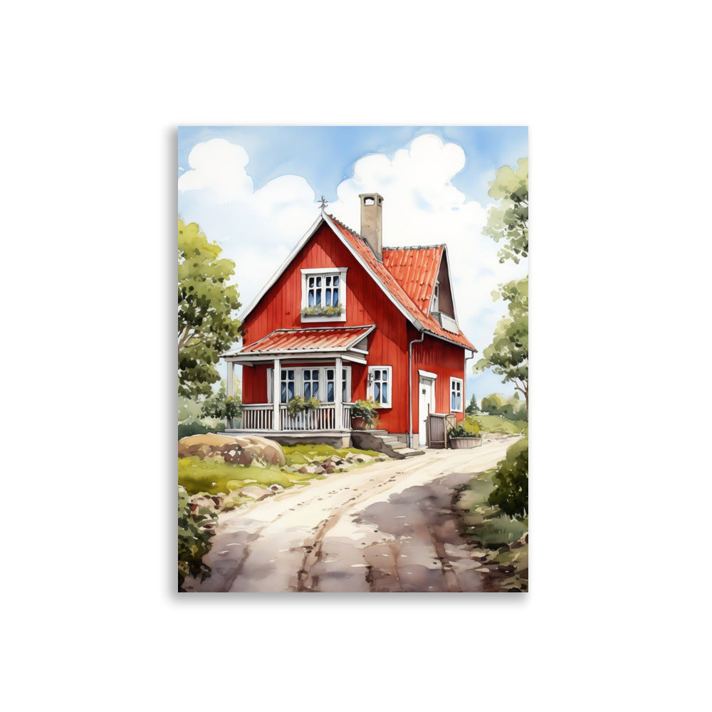 Swedish farmhouse poster - Posters - EMELART