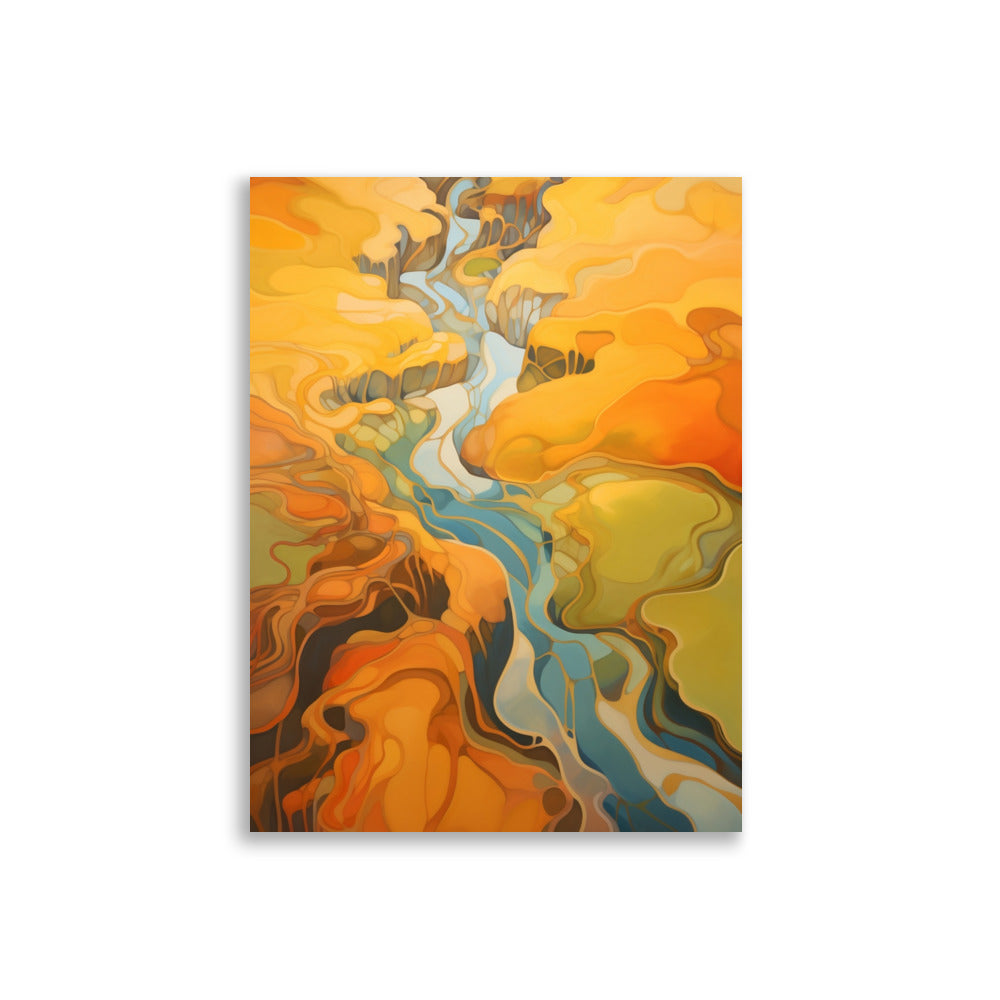 Abstract landscape contours poster - Posters - EMELART