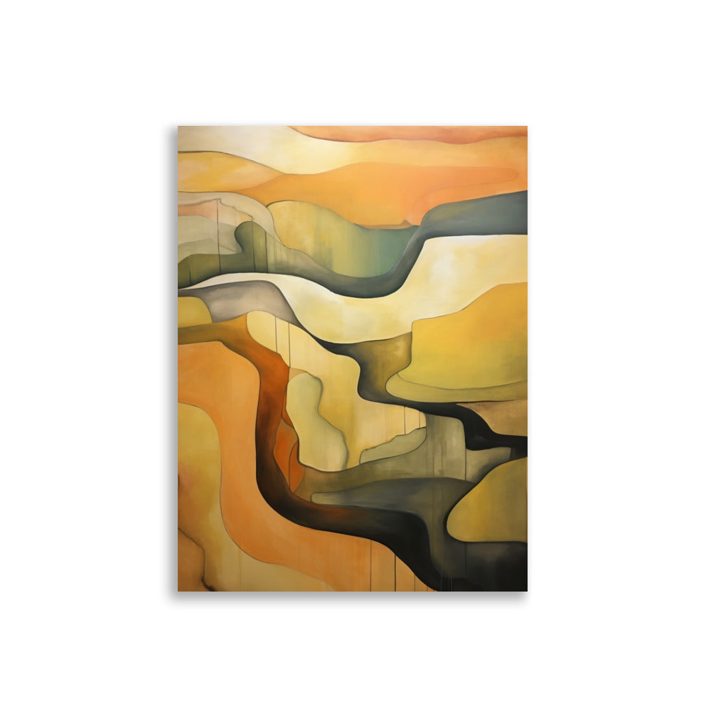 Abstract landscape contours poster - Posters - EMELART