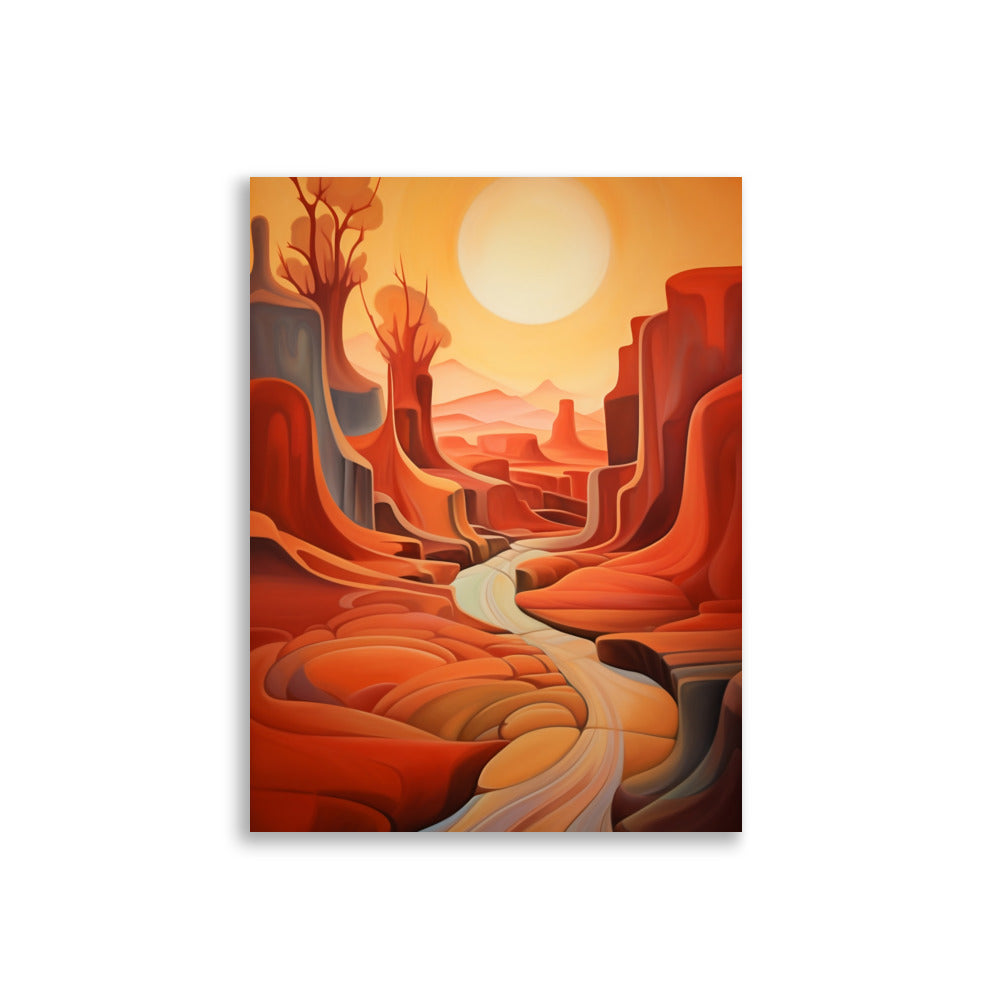 Abstract landscape contours poster - Posters - EMELART