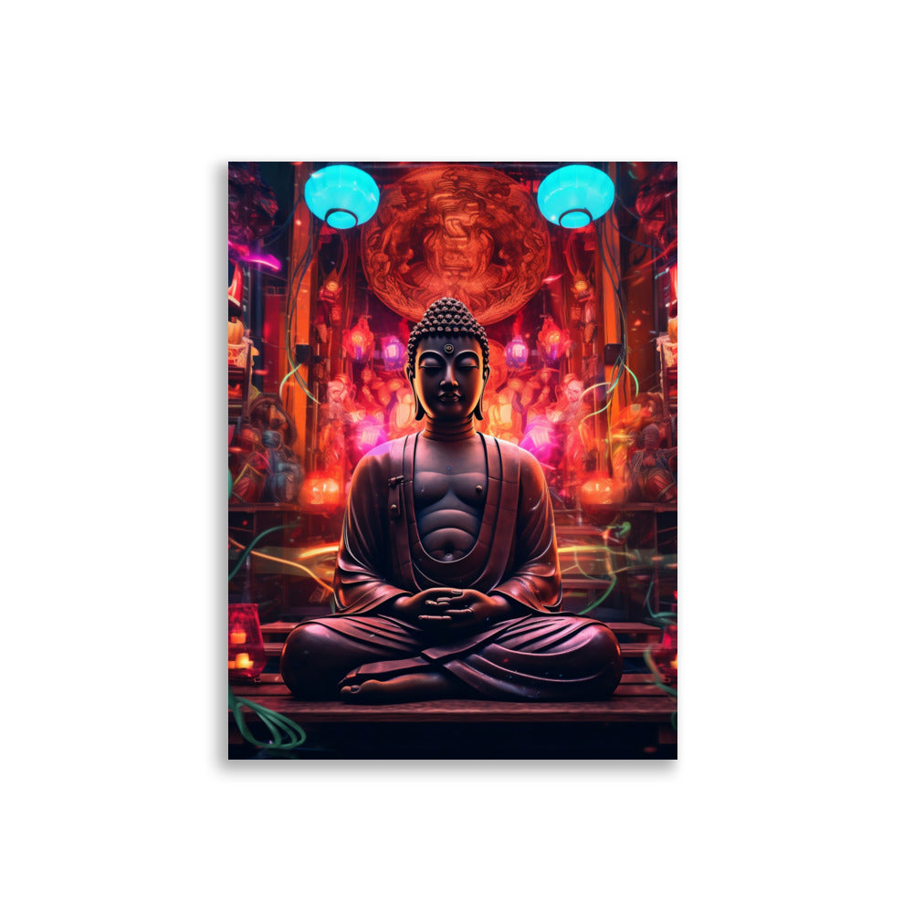 Techno Buddha poster - Posters - EMELART