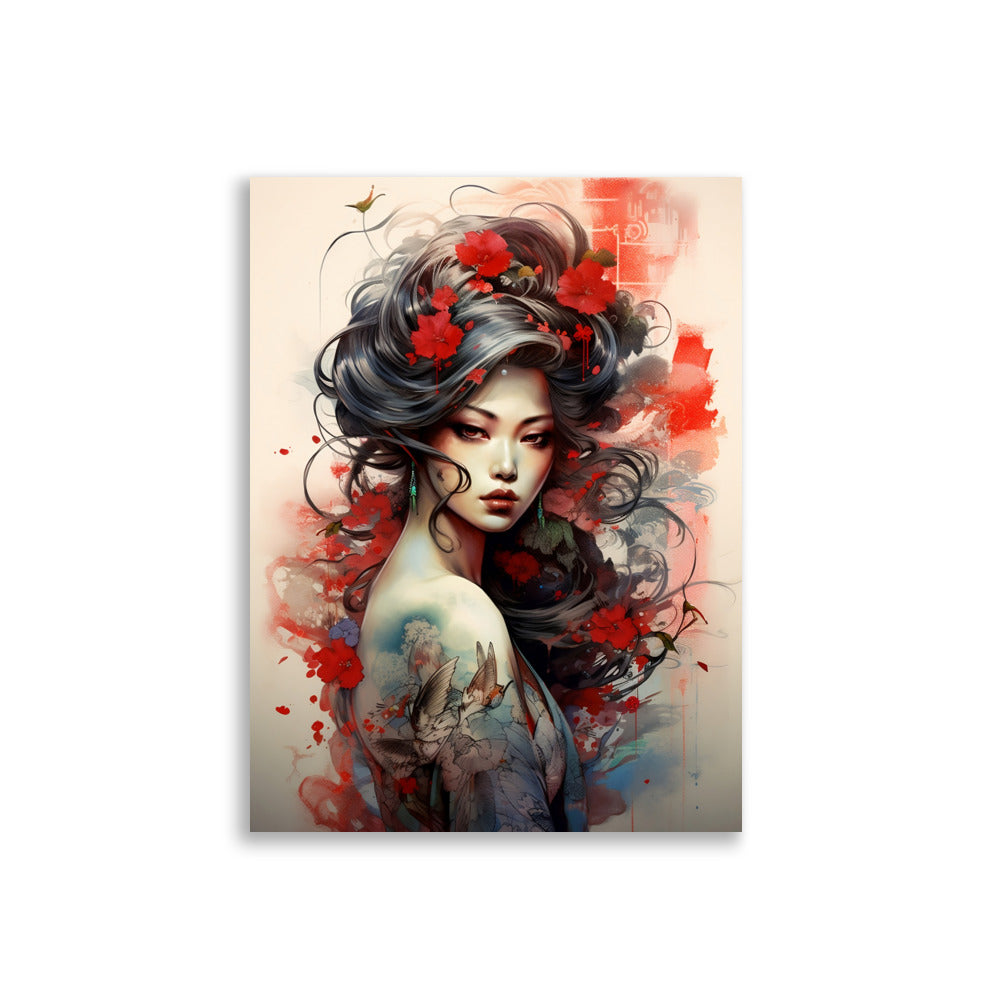 Fierce Geisha poster - Posters - EMELART