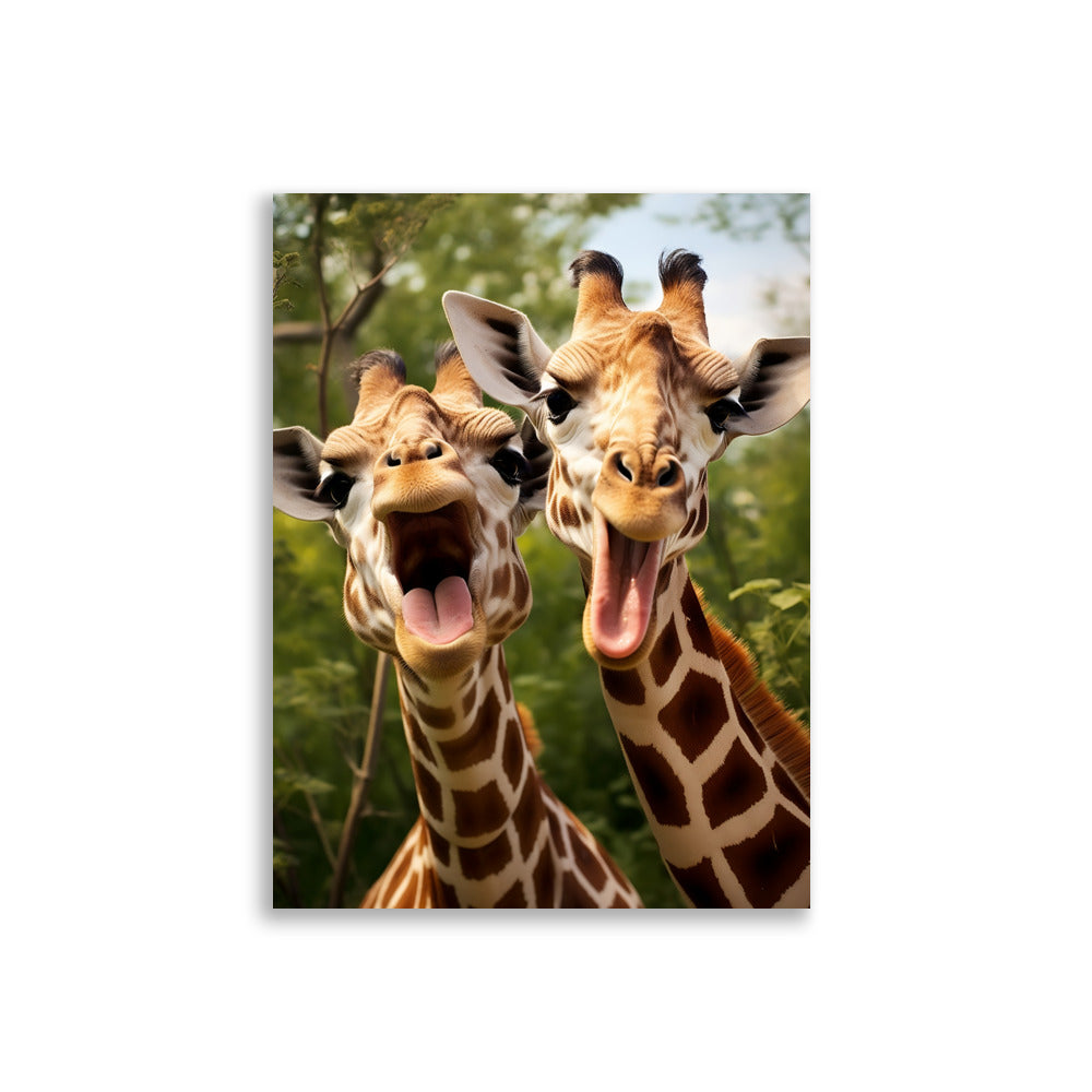 Giddy Giraffes poster - Posters - EMELART