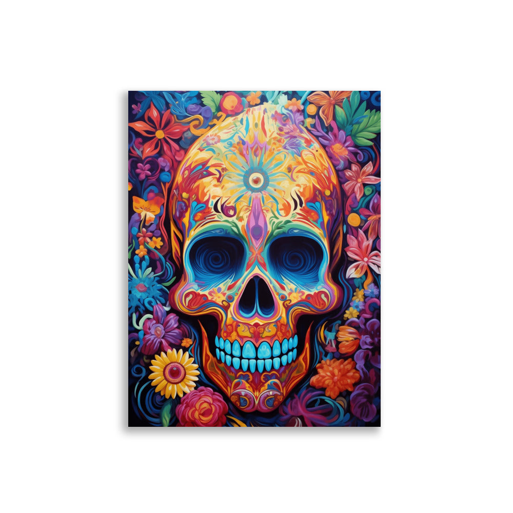 Technicolor Skull poster - Posters - EMELART