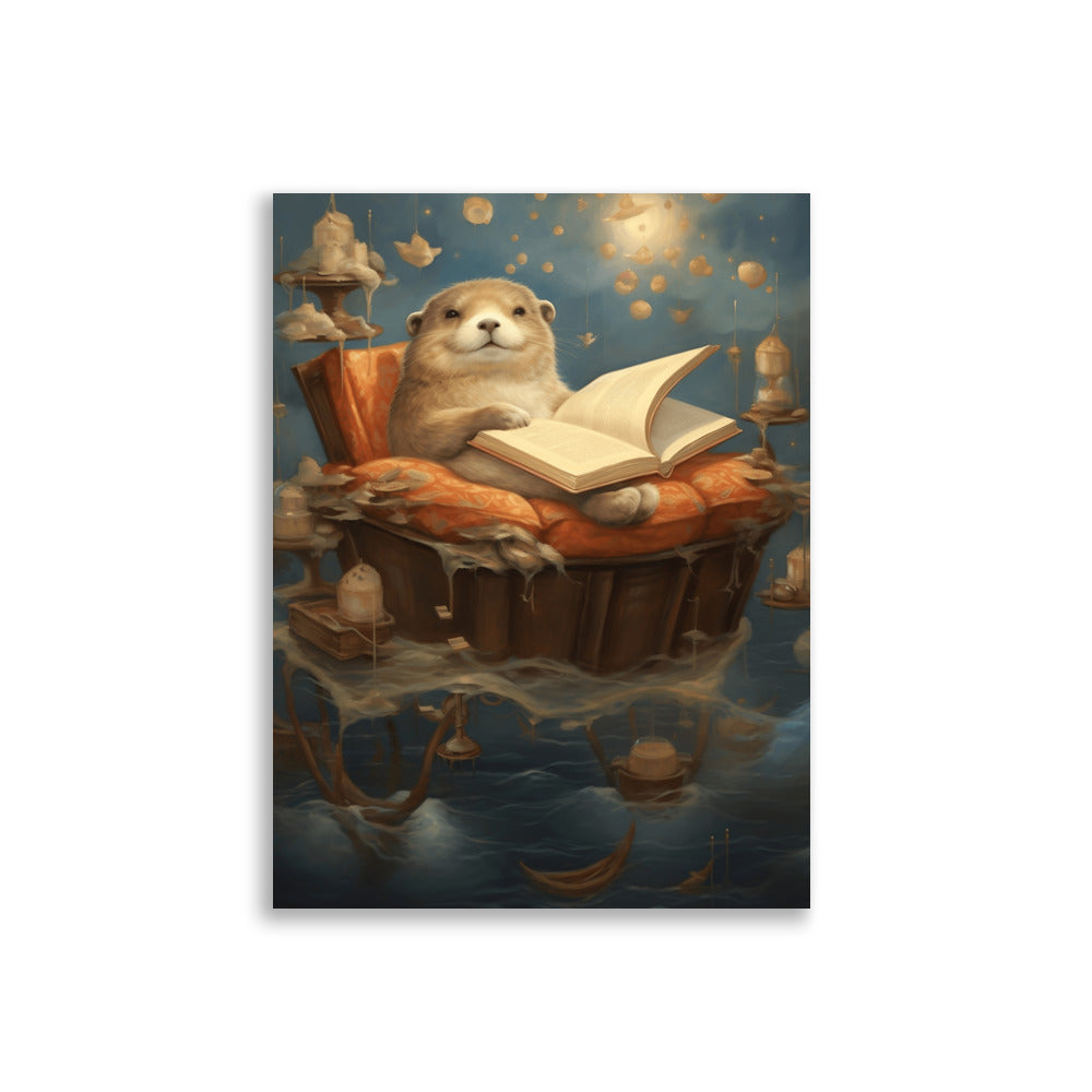 Daydreaming Otter poster - Posters - EMELART