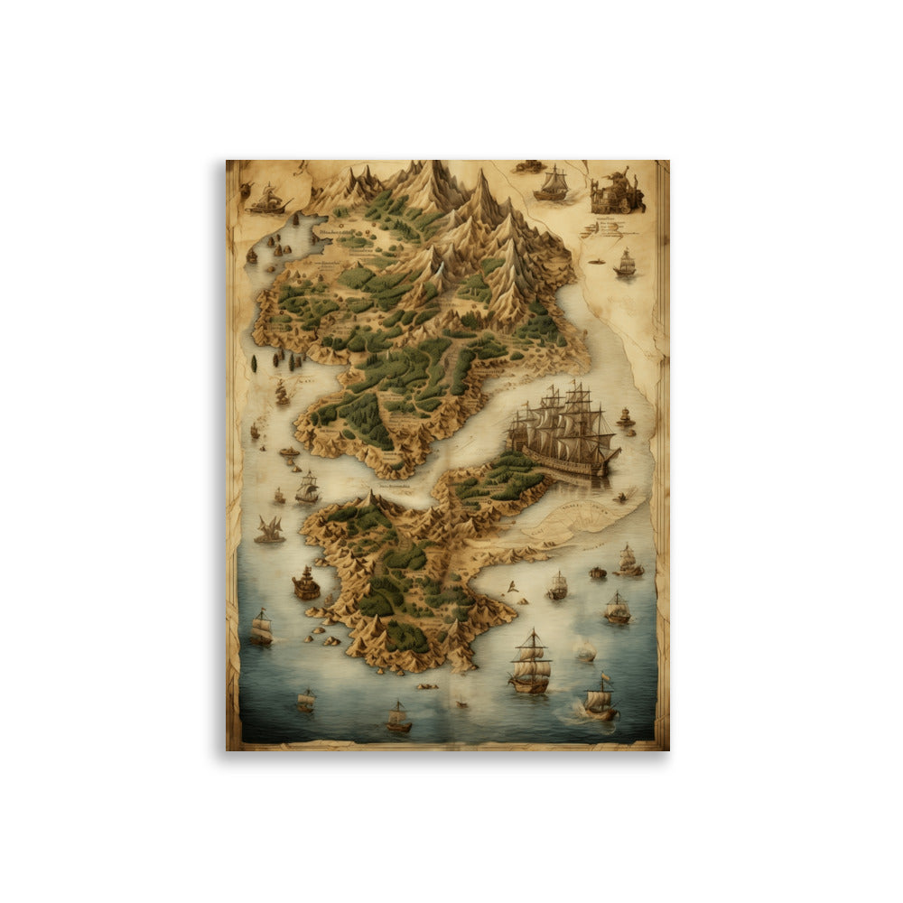 Old map poster - Posters - EMELART