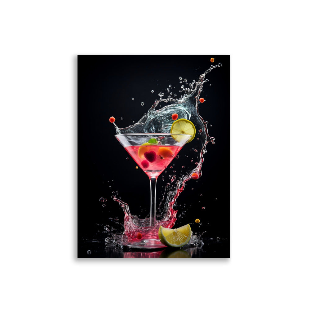Cocktail splash poster - Posters - EMELART
