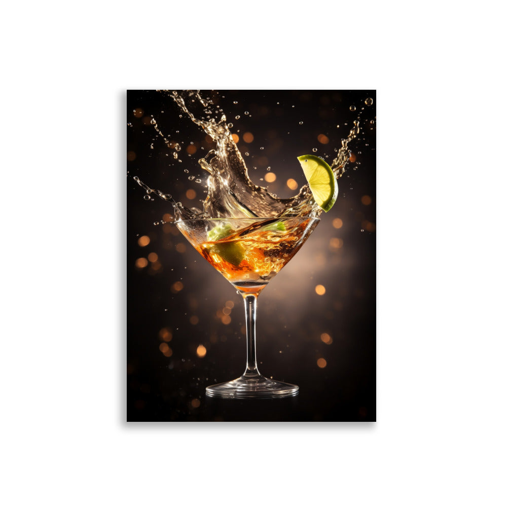 Cocktail splash poster - Posters - EMELART