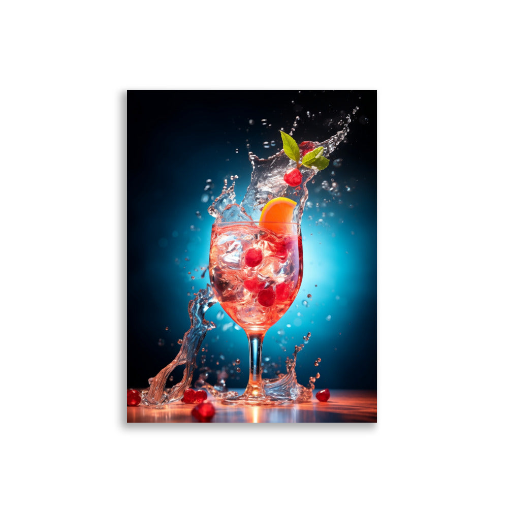 Cocktail splash poster - Posters - EMELART