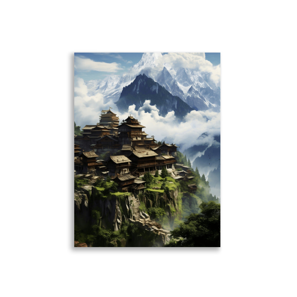 Mountain village poster - Posters - EMELART