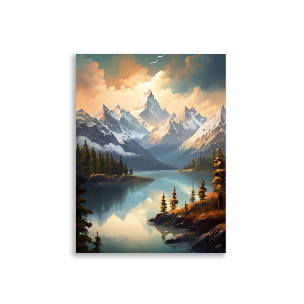 Mountain lake poster - Posters - EMELART