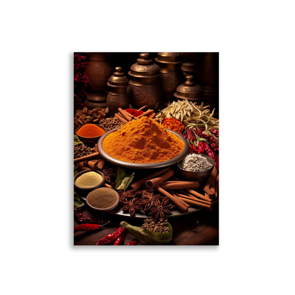 Table full of spices poster - Posters - EMELART