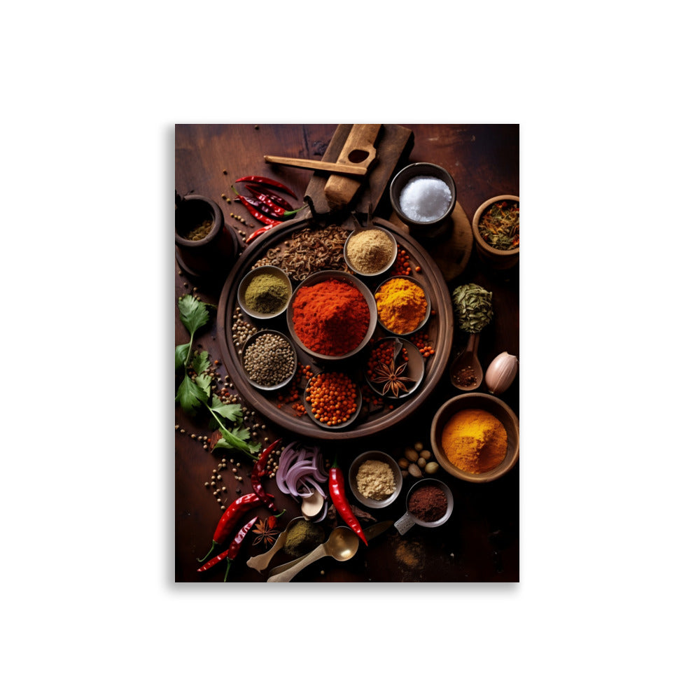 Table full of spices poster - Posters - EMELART