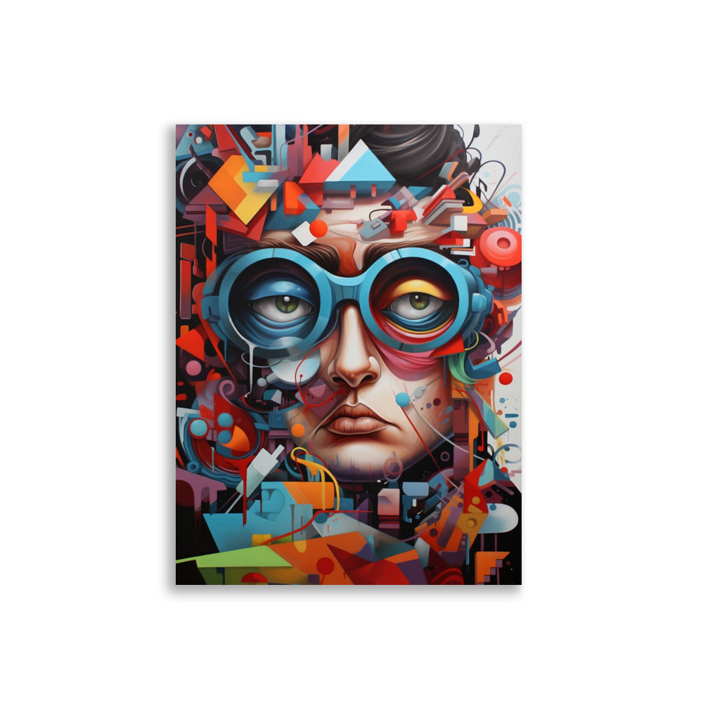 Man in graffiti style poster - Posters - EMELART