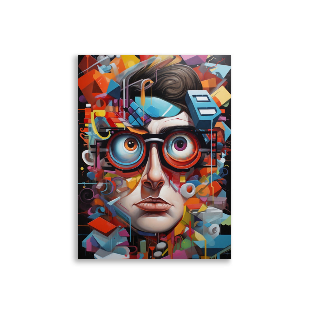 Man in graffiti style poster - Posters - EMELART