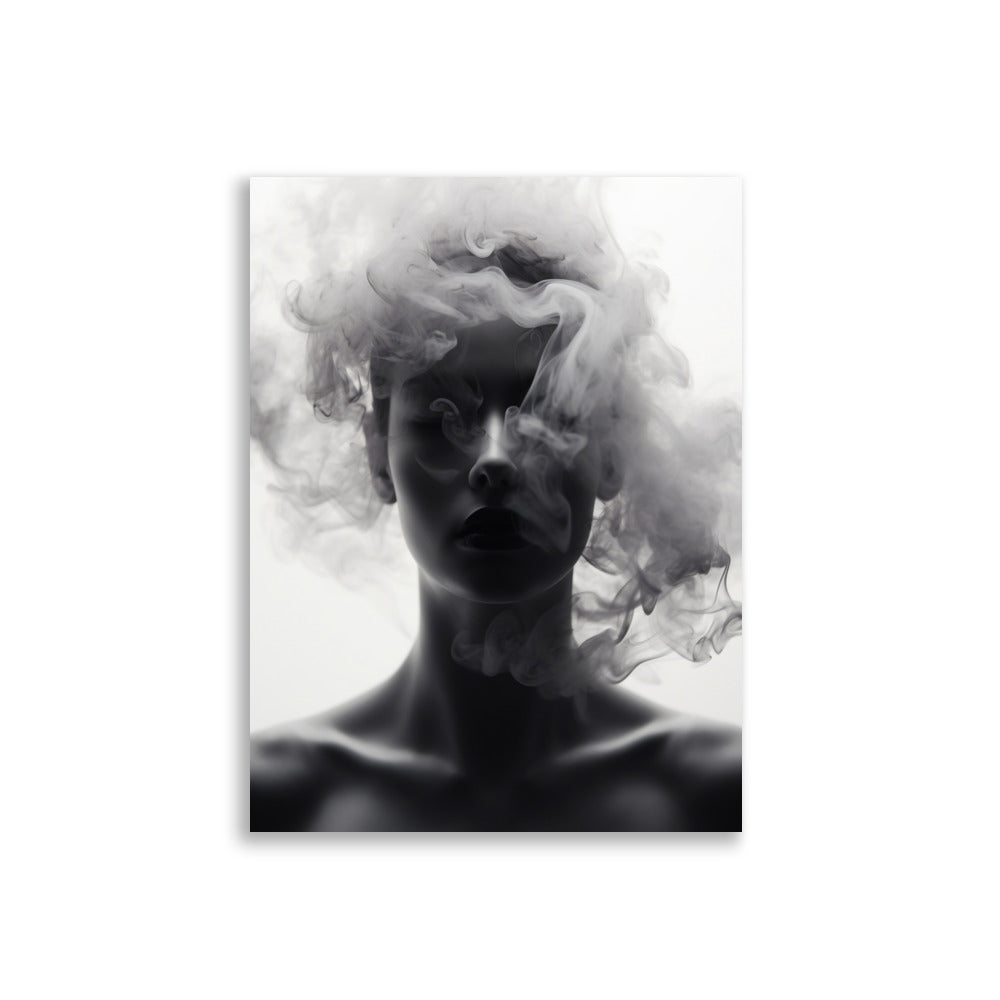 Woman in smoke poster - Posters - EMELART