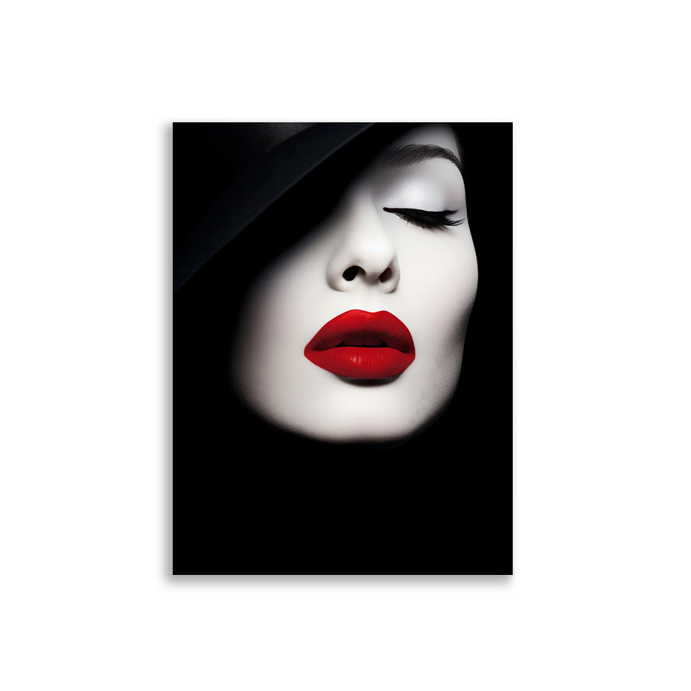 Woman with red lips poster - Posters - EMELART