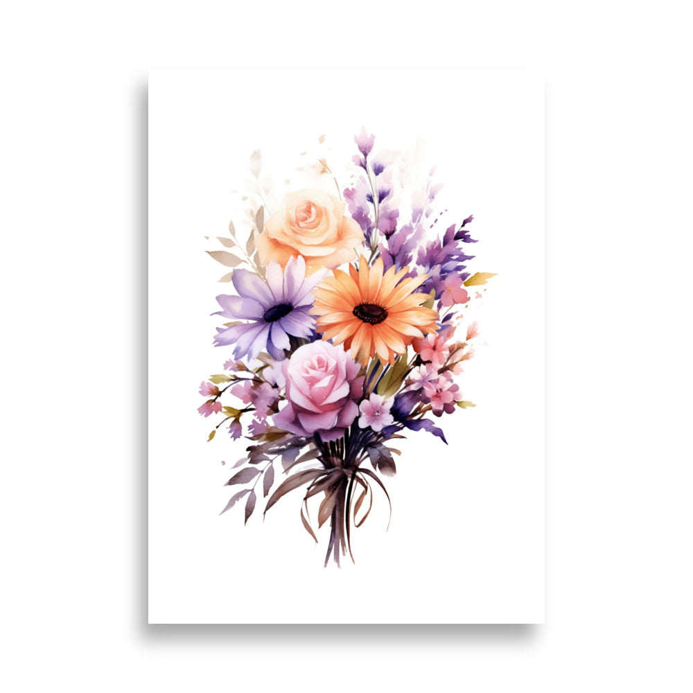 Flower bouquet in watercolor poster - Posters - EMELART