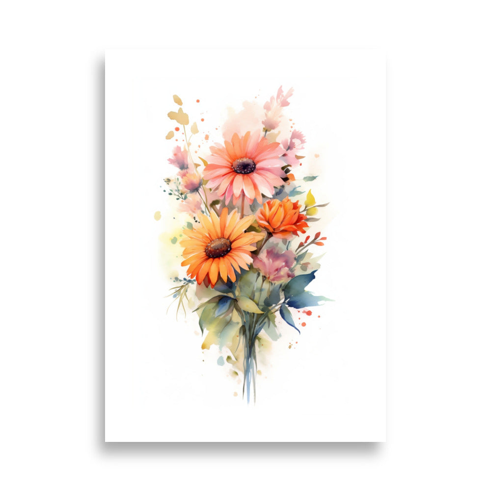 Flower bouquet in watercolor poster - Posters - EMELART