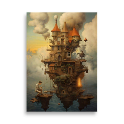 Surrealistic house poster - Posters - EMELART