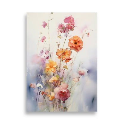 Flowers in watercolor poster - Posters - EMELART