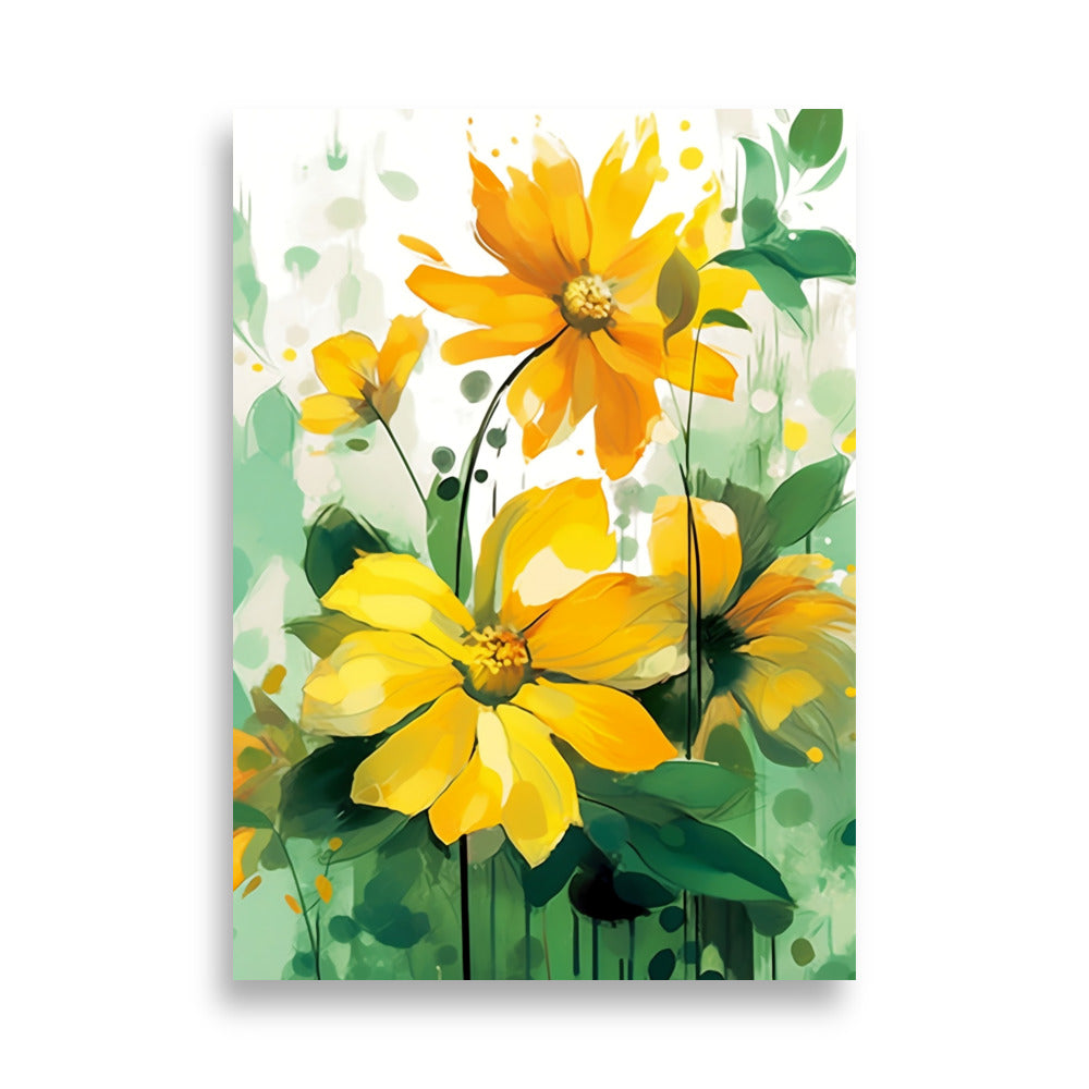 Yellow flowers poster - Posters - EMELART