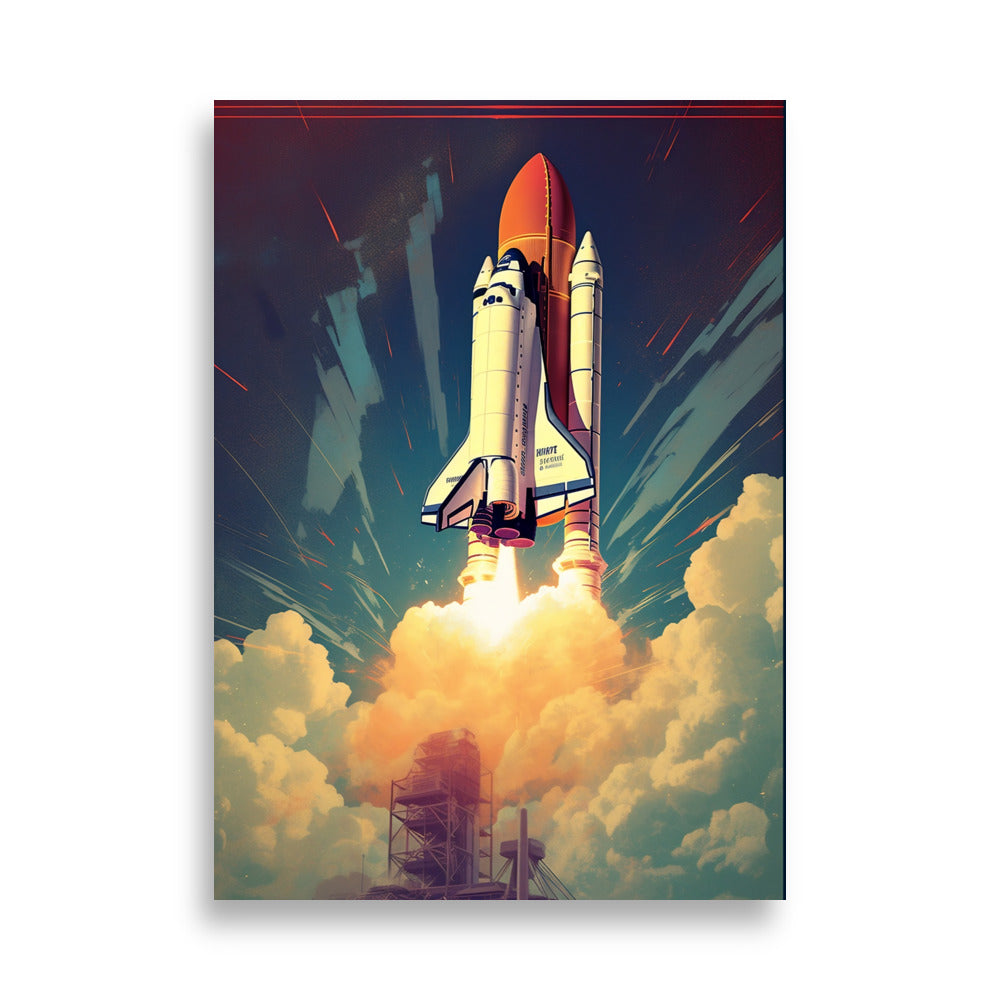 Space shuttle launch poster - Posters - EMELART