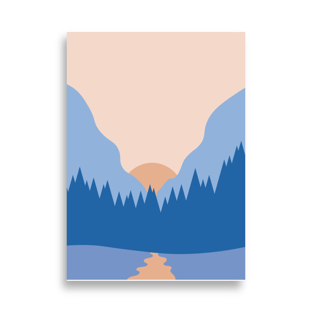 Sunrise mountains poster - Posters - EMELART