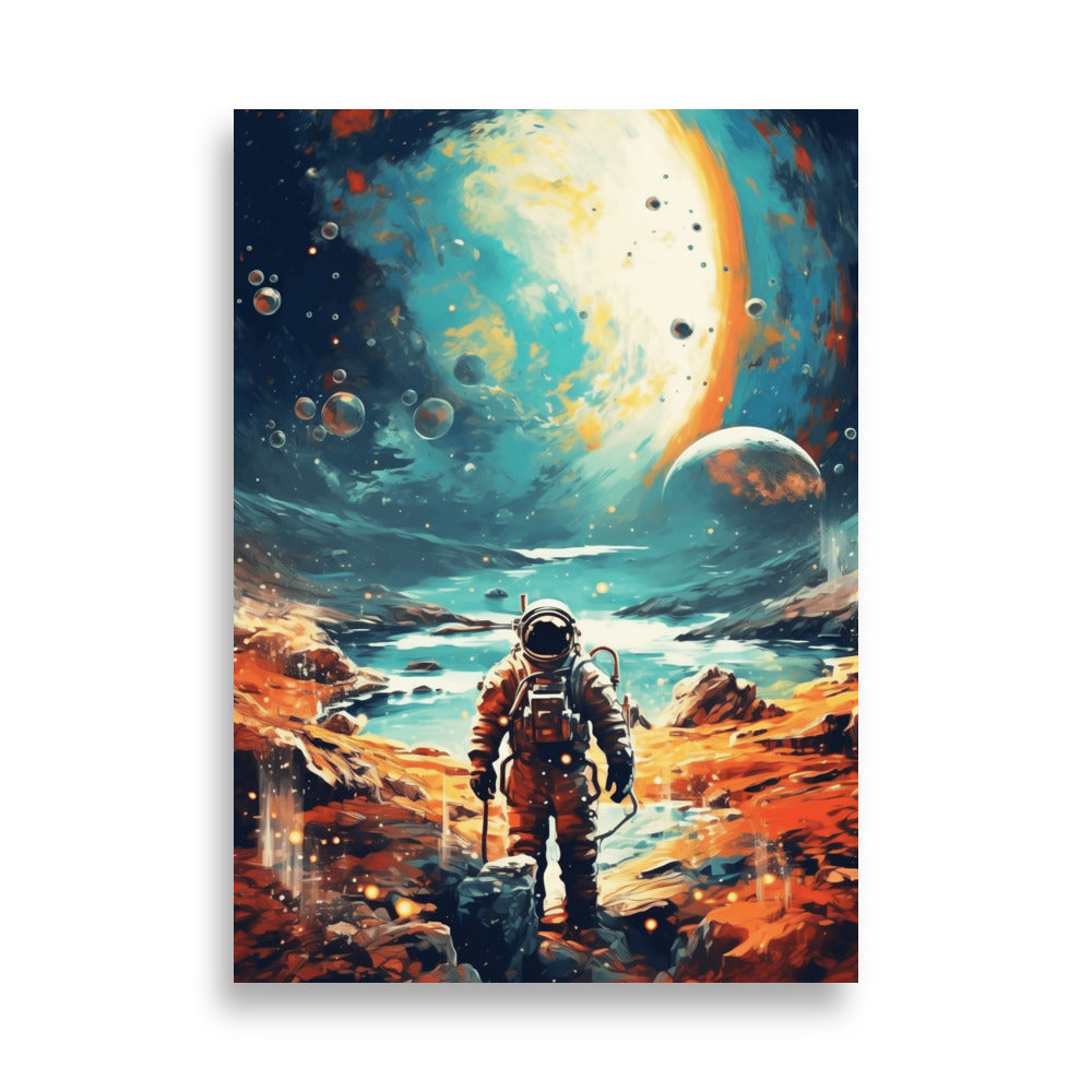 Astronaut in space poster - Posters - EMELART