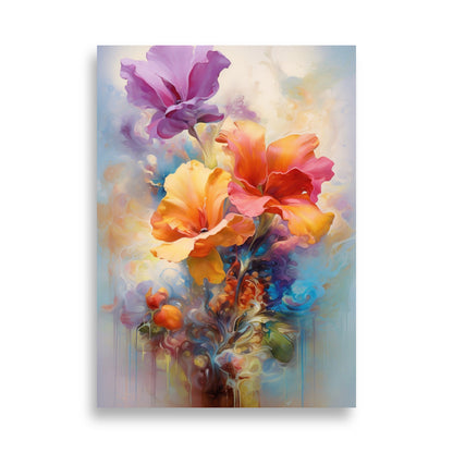 Abstract flowers poster - Posters - EMELART