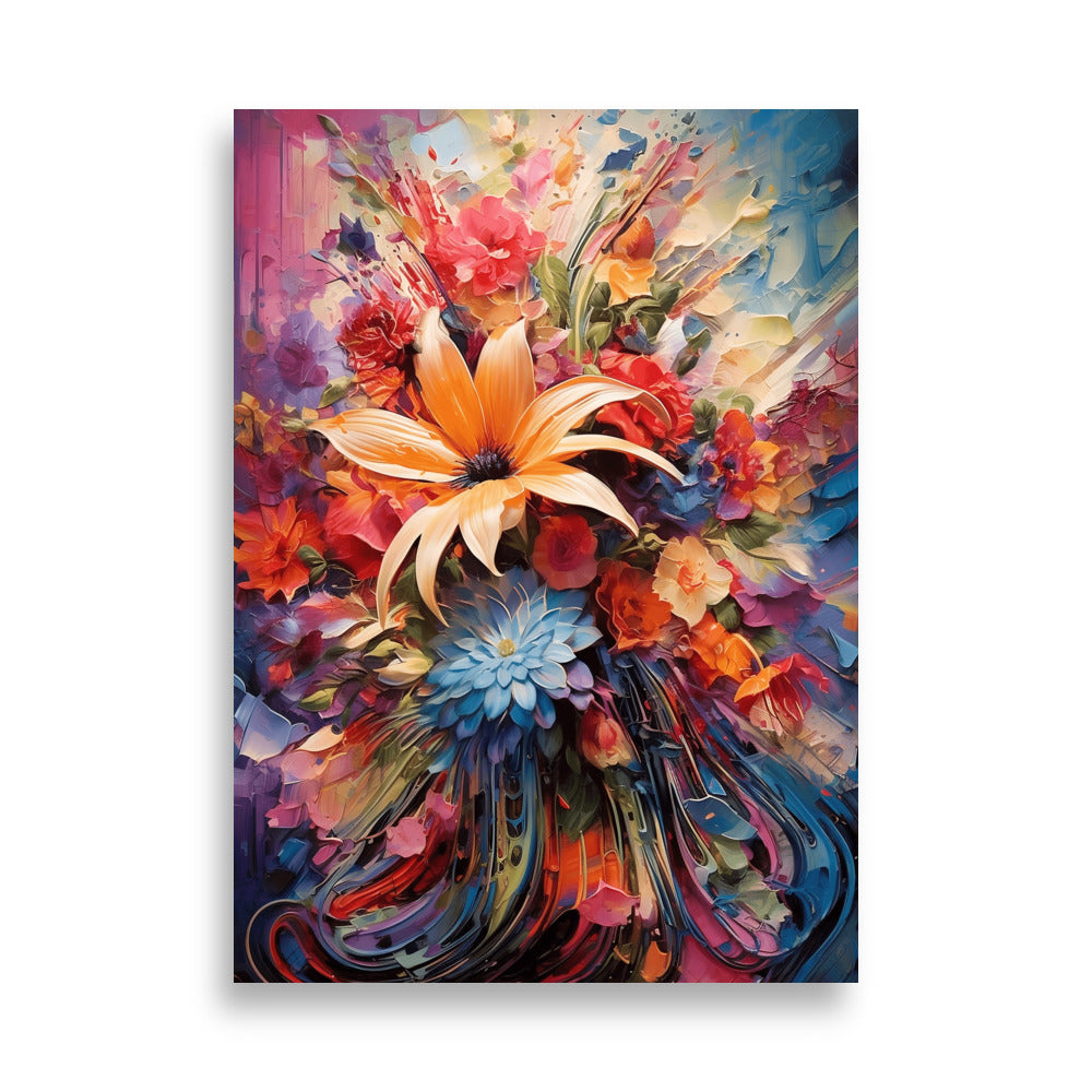 Abstract flowers poster - Posters - EMELART