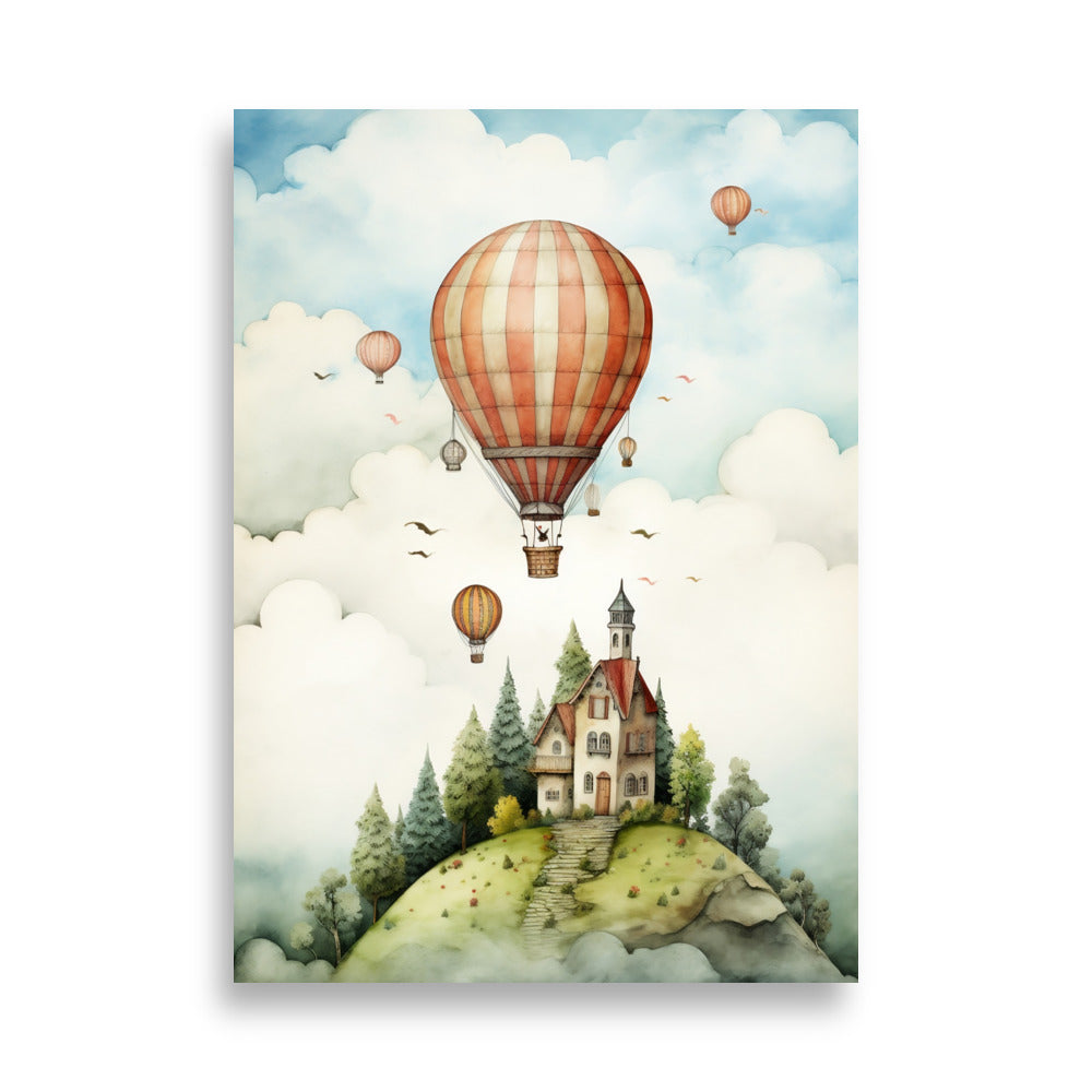 Hot air balloon poster - Posters - EMELART