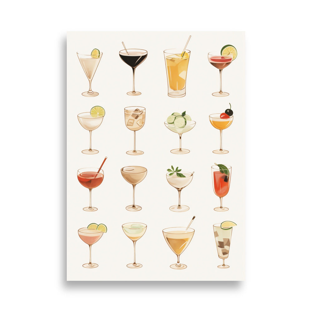 Cocktails poster - Posters - EMELART