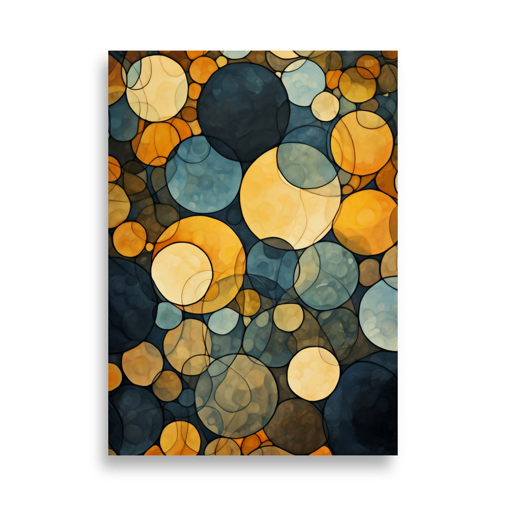 Abstract round shapes poster - Posters - EMELART