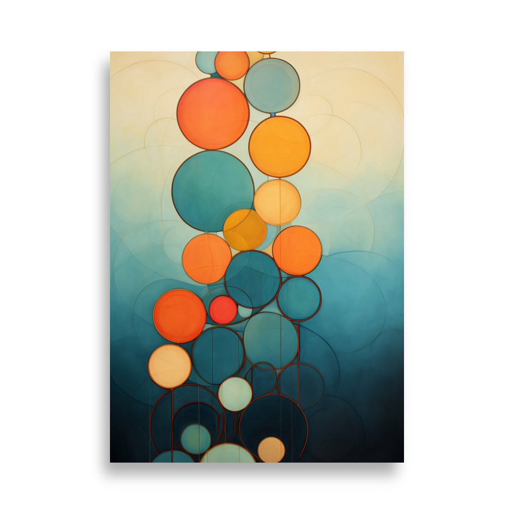 Abstract round shapes poster - Posters - EMELART
