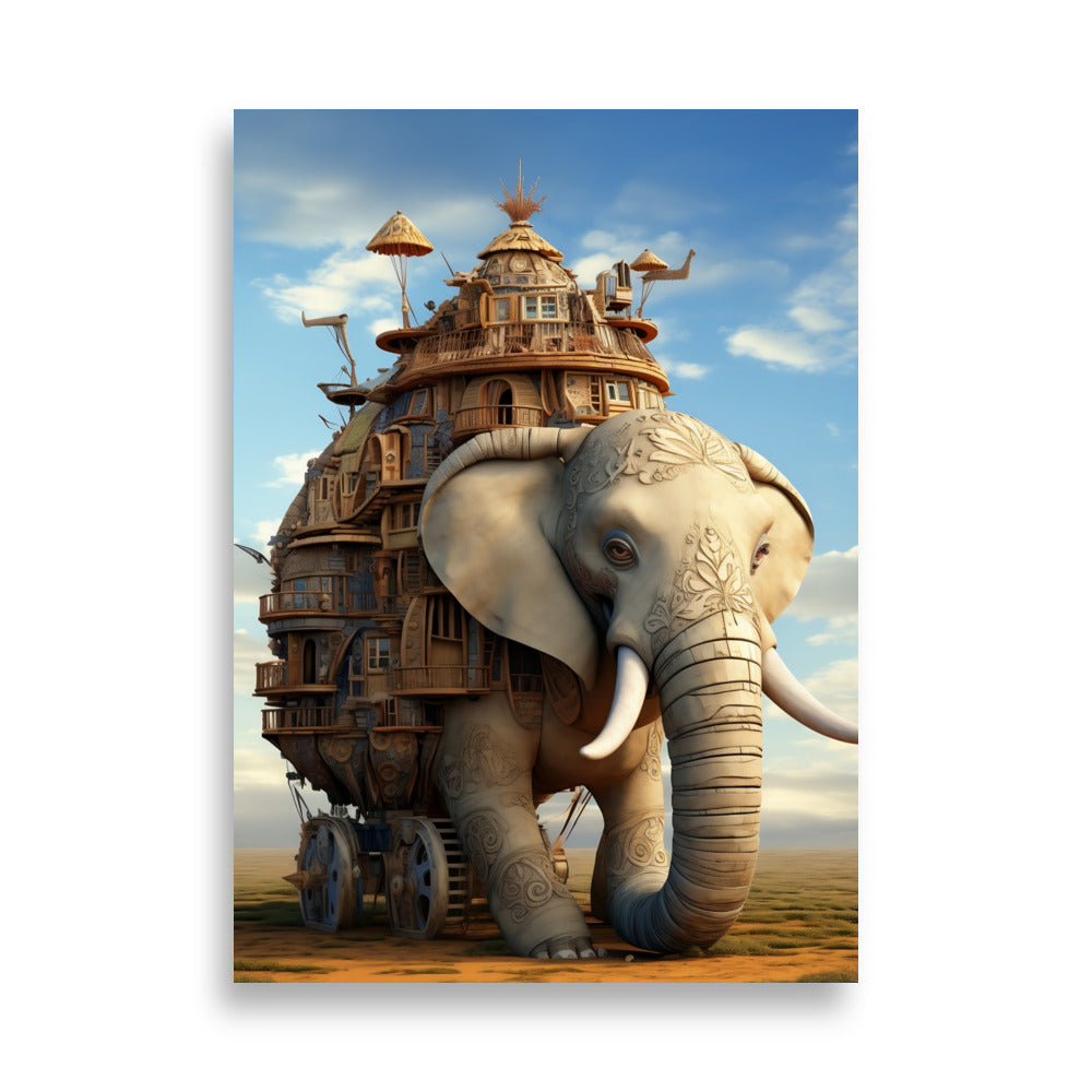 Elephant house poster - Posters - EMELART