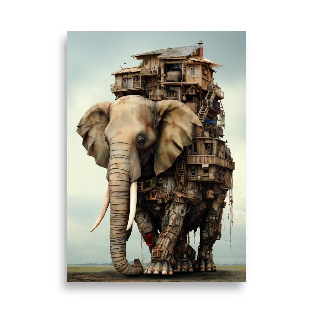 Elephant house poster - Posters - EMELART