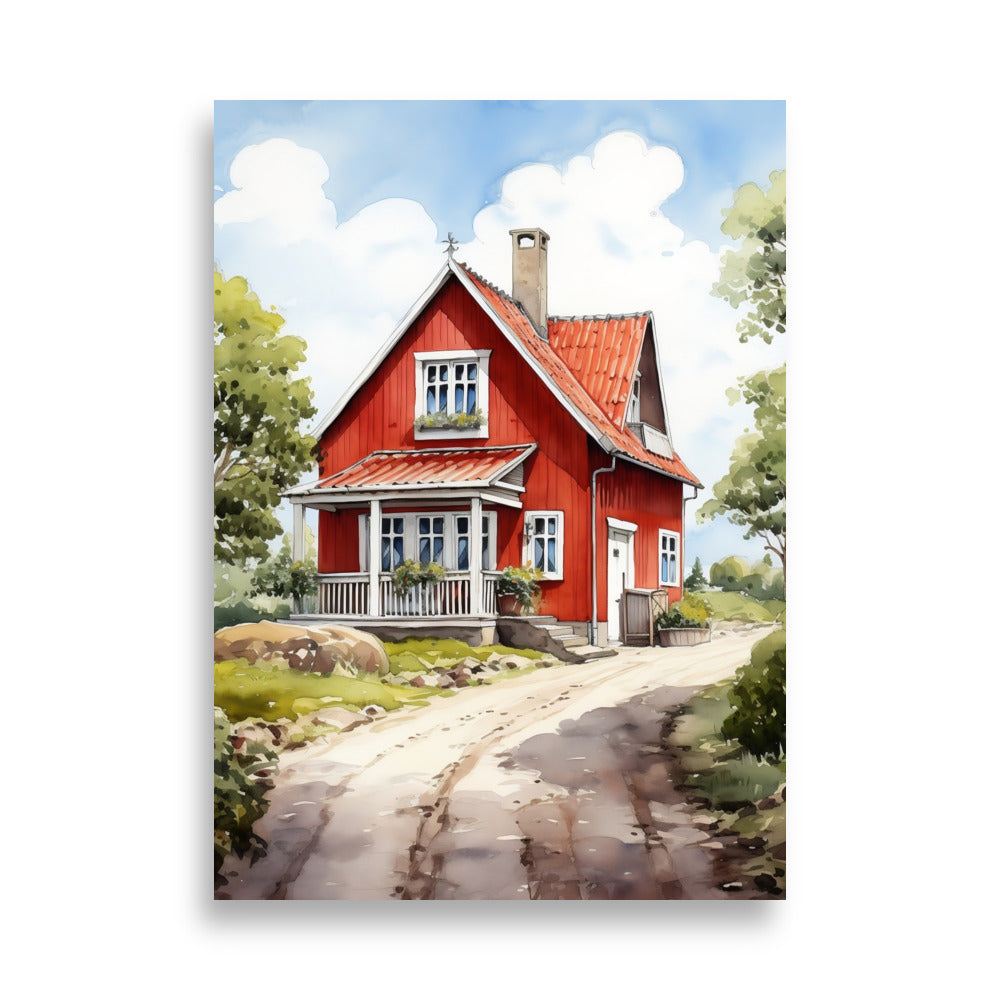 Swedish farmhouse poster - Posters - EMELART