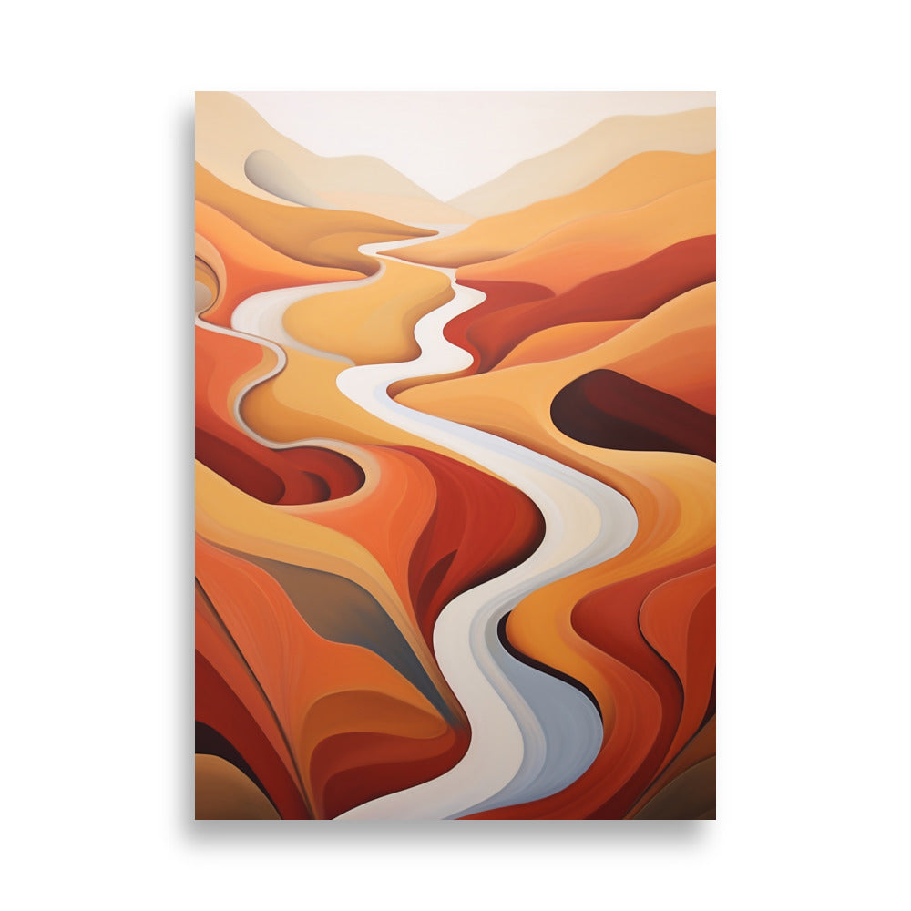 Abstract landscape contours poster - Posters - EMELART