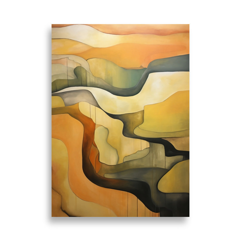 Abstract landscape contours poster - Posters - EMELART