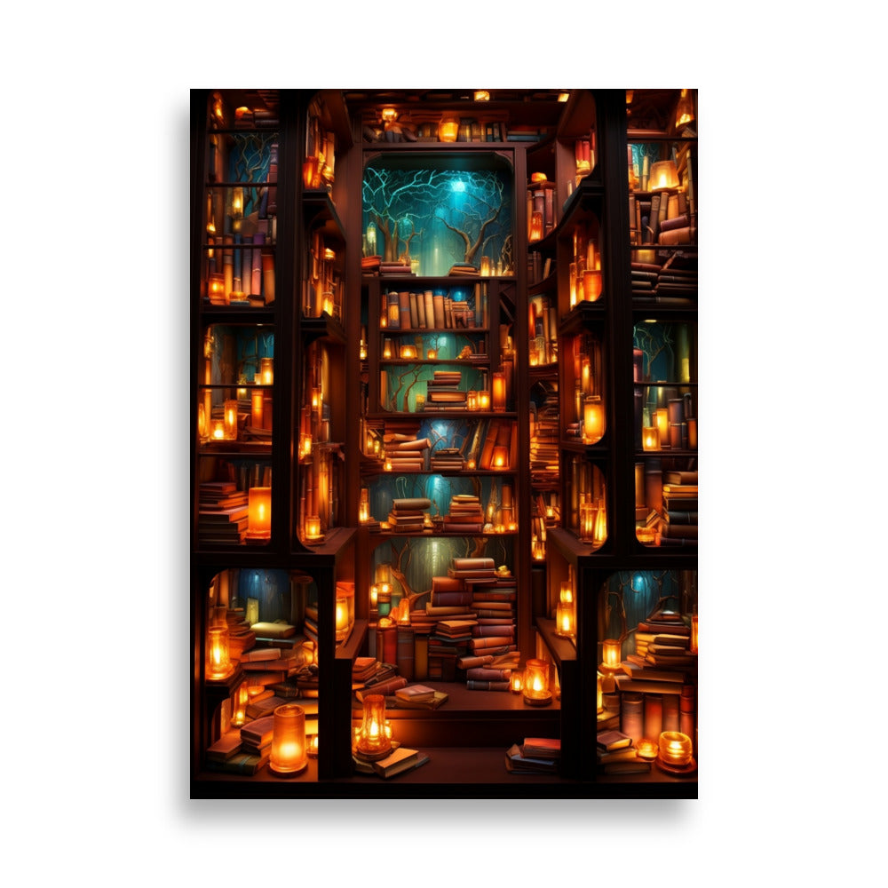 Magical Bookshelf poster - Posters - EMELART