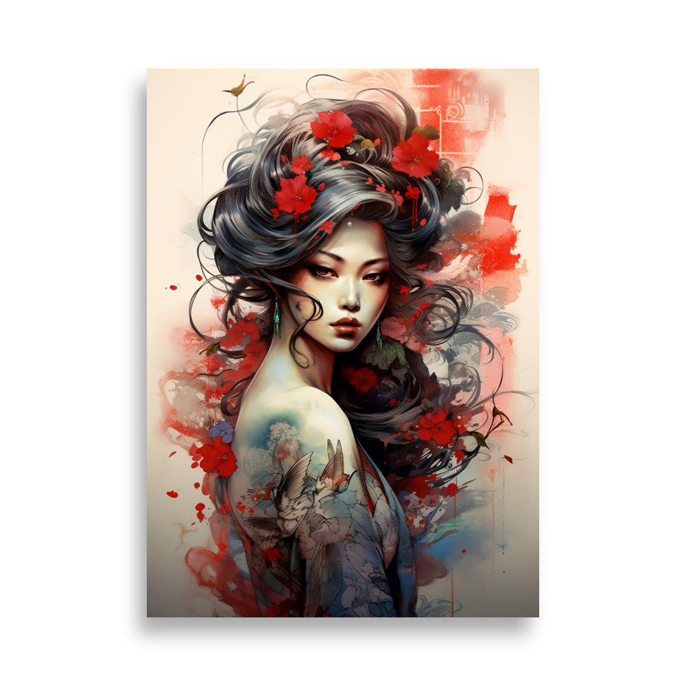 Fierce Geisha poster - Posters - EMELART